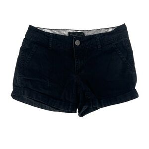 Aeropostale Black Midi Twill Chino Shorts Size 2 Women’s